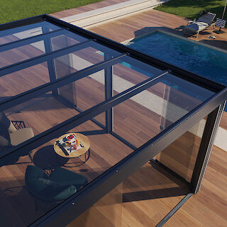 FORMVOLLENDETE ÜBERDACHUNG